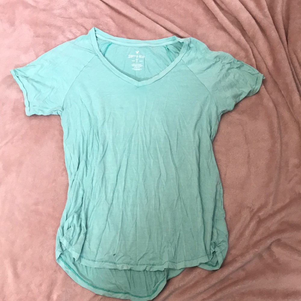 Blue American Eagle Soft and Sexy Tee